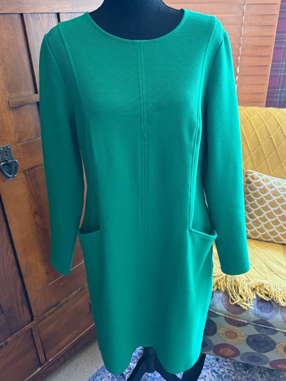 Boden Long Sleeve Ottoman Shift Dress US10R
